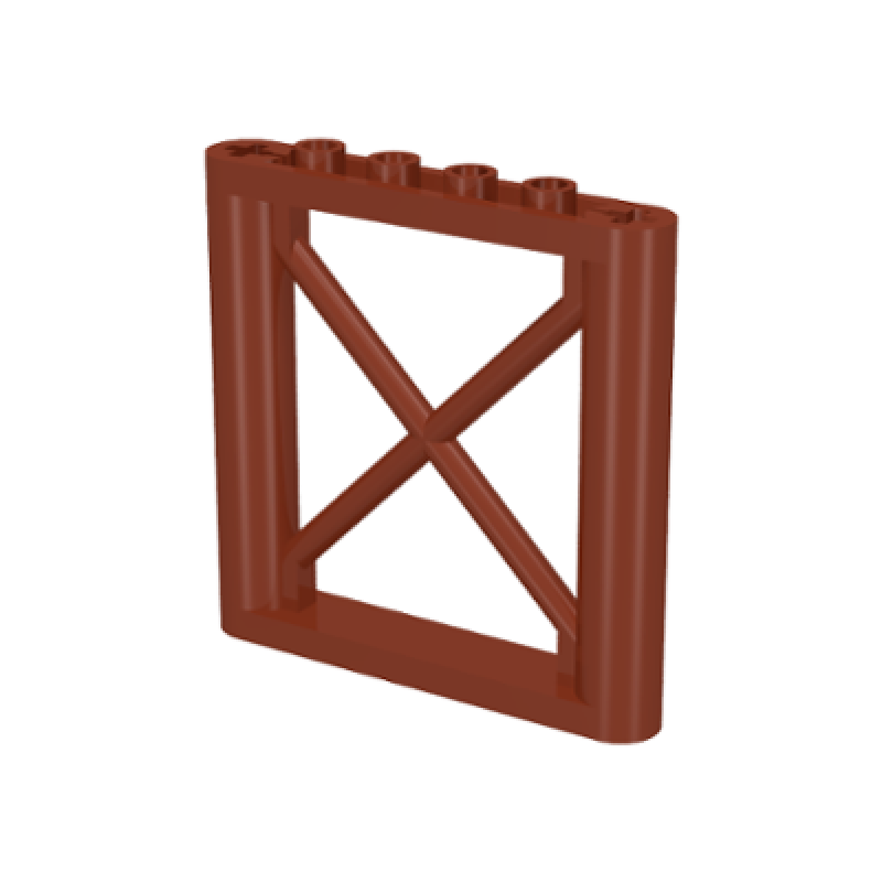 Steun 1x6x5 Rechthoekige Balk Reddish Brown